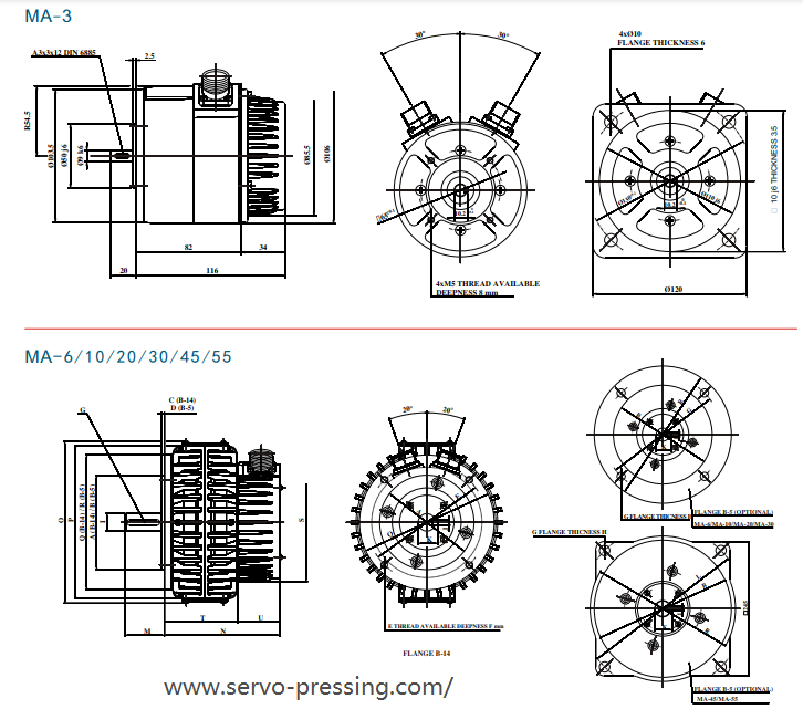 盤式交流伺服電機 MA系列