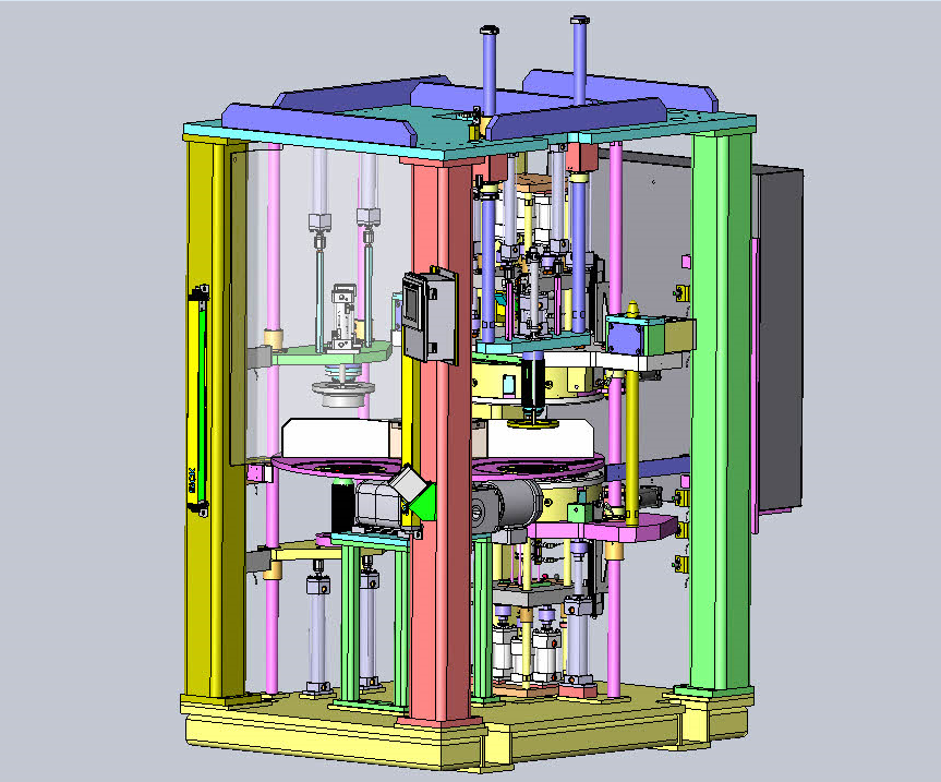 【非標(biāo)數(shù)?！縏P60轉(zhuǎn)盤式電機(jī)壓裝機(jī)、自動(dòng)化非標(biāo)設(shè)備3D模型圖紙 STEP格式